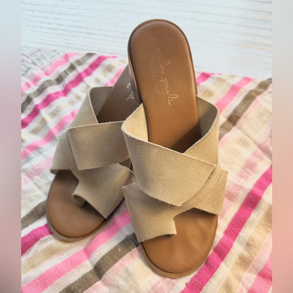 Mia Paoli suede slides